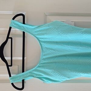 DECREE BRAND WOMEN'S ONE PIECE AQUA CHEEKY SWIM SUIT SIZE MEDIUM